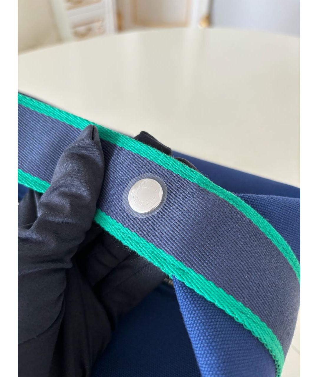 HERMES Синяя тканевая косметичка, фото 8