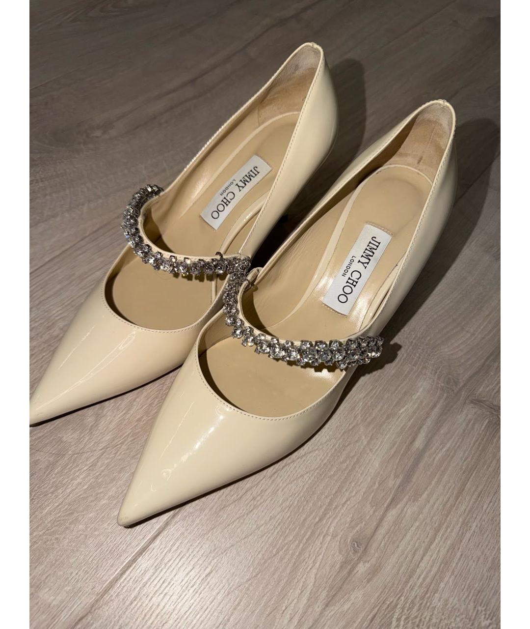 JIMMY CHOO Белые кожаные туфли, фото 2