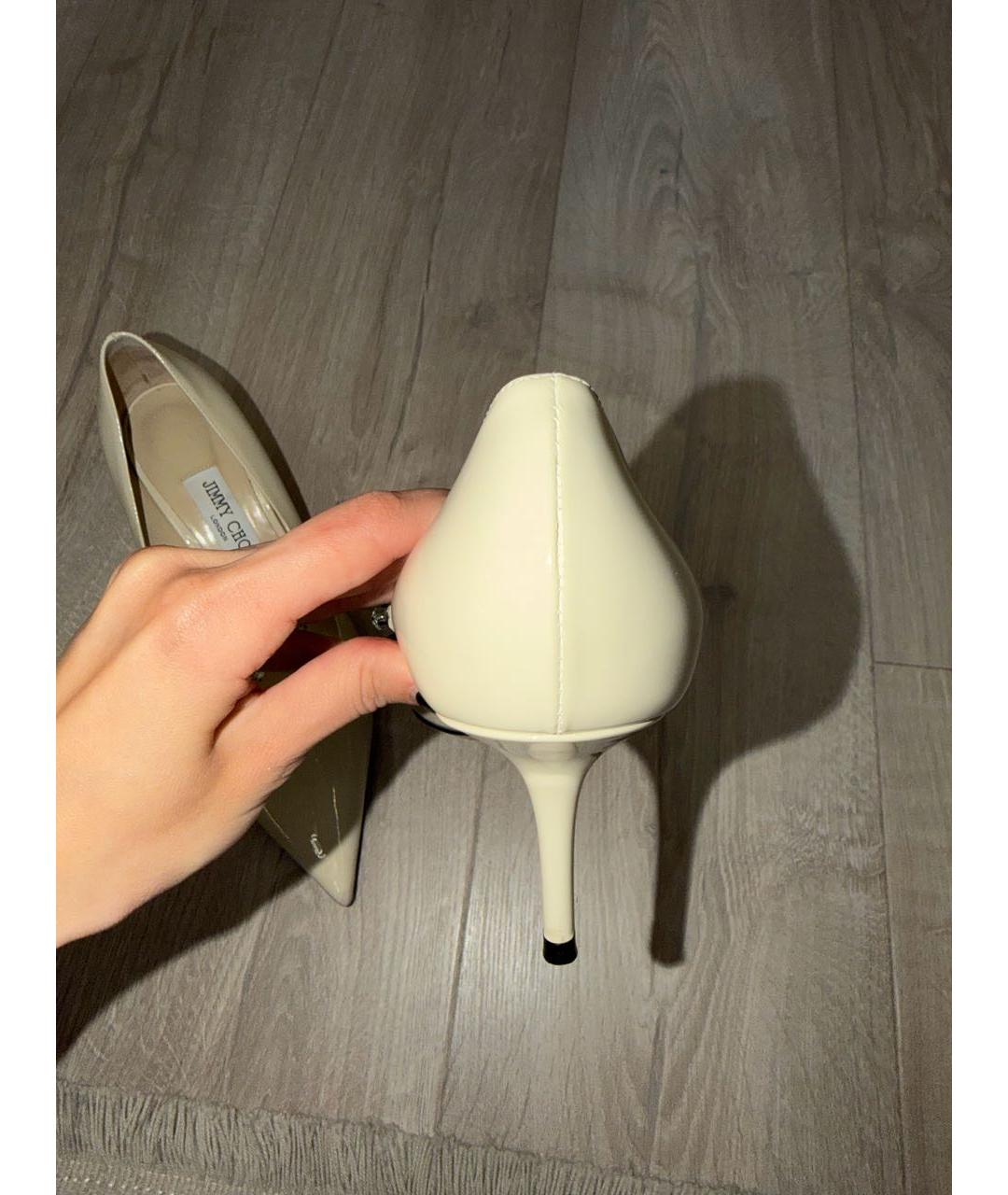 JIMMY CHOO Белые кожаные туфли, фото 4