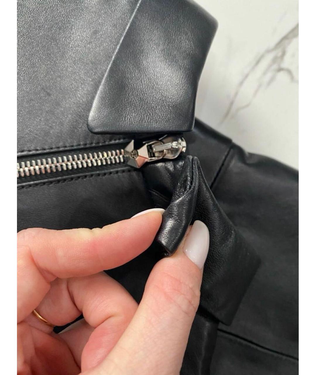 PHILIPP PLEIN Черное кожаное коктейльное платье, фото 3