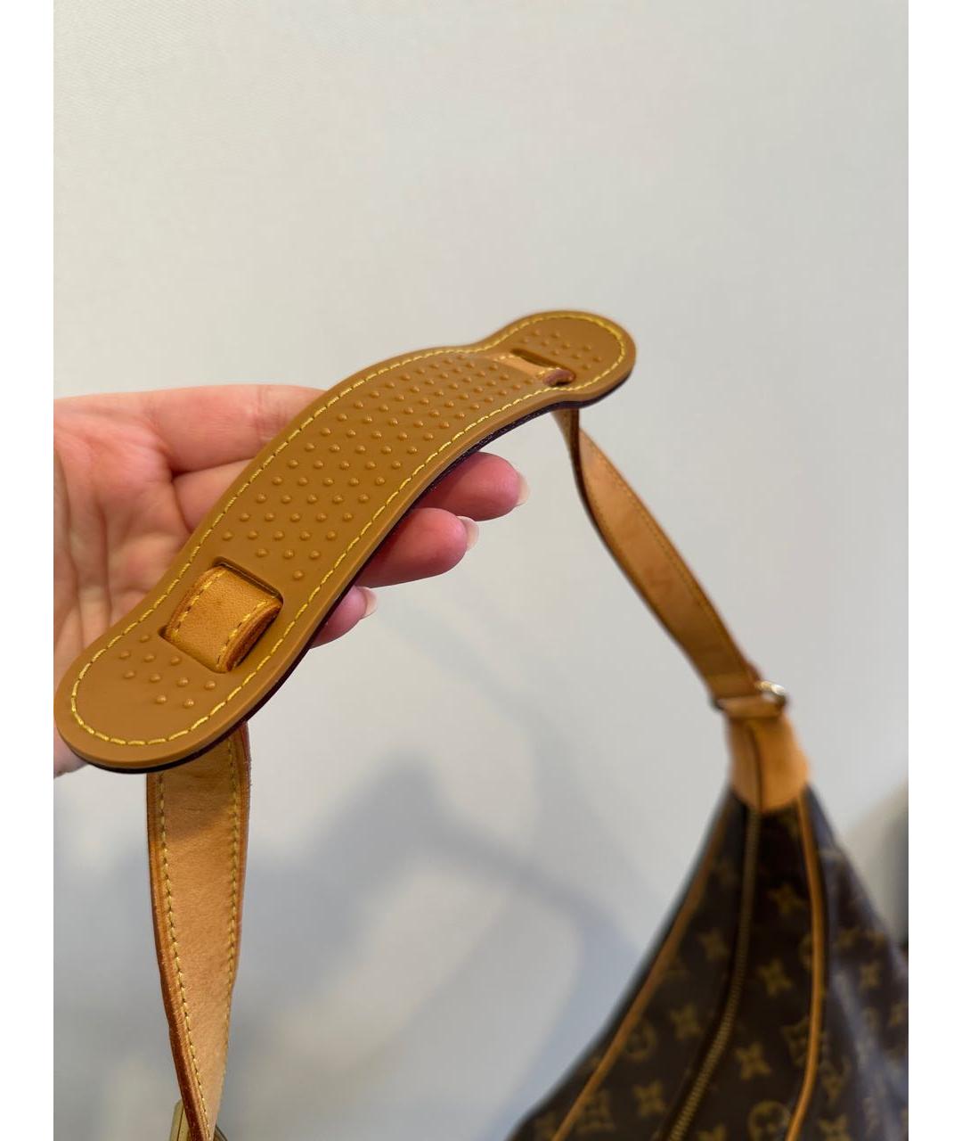 LOUIS VUITTON Коричневая кожаная сумка тоут, фото 4