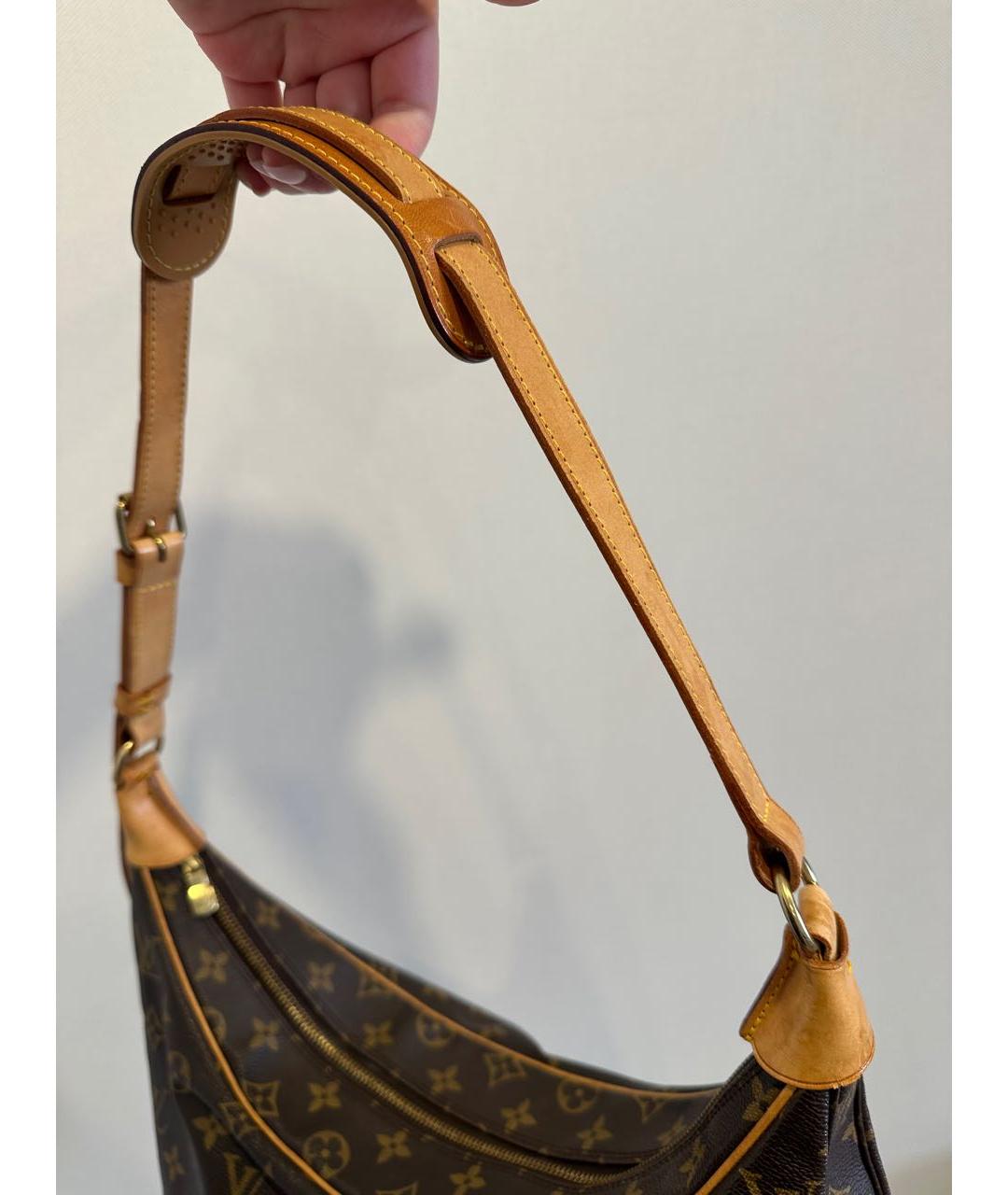 LOUIS VUITTON Коричневая кожаная сумка тоут, фото 3