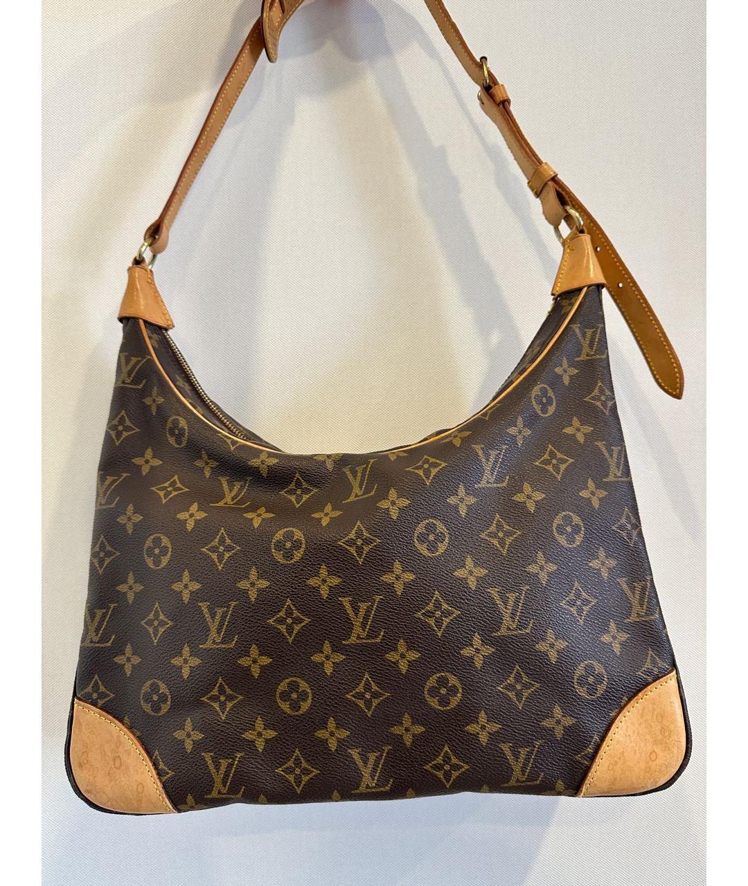 LOUIS VUITTON Коричневая кожаная сумка тоут, фото 2