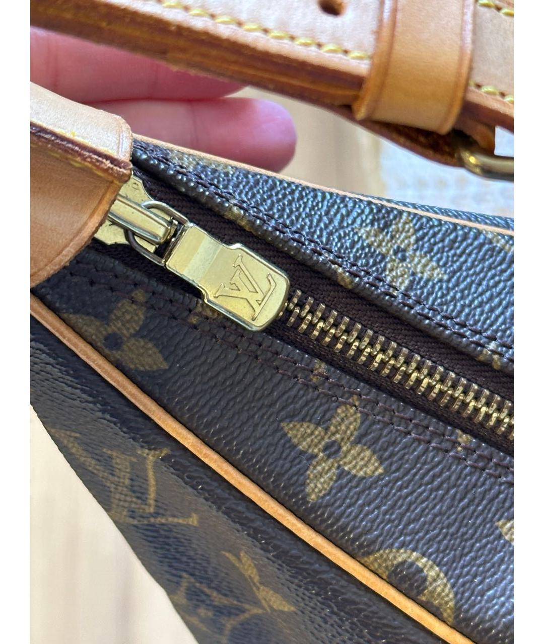 LOUIS VUITTON Коричневая кожаная сумка тоут, фото 8