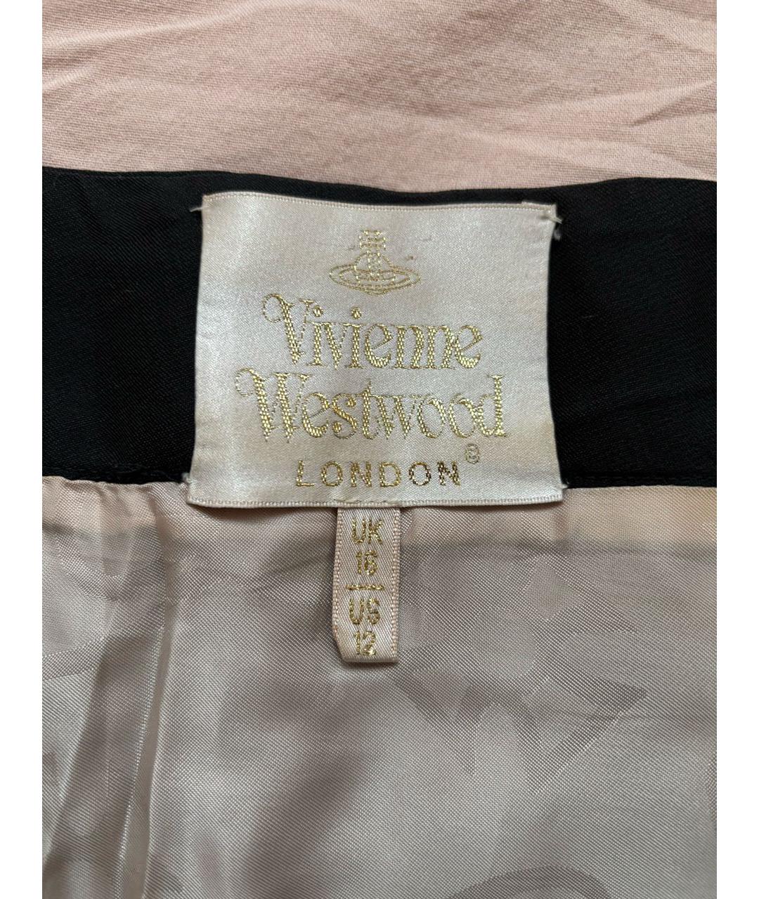 VIVIENNE WESTWOOD Черная хлопковая юбка миди, фото 3