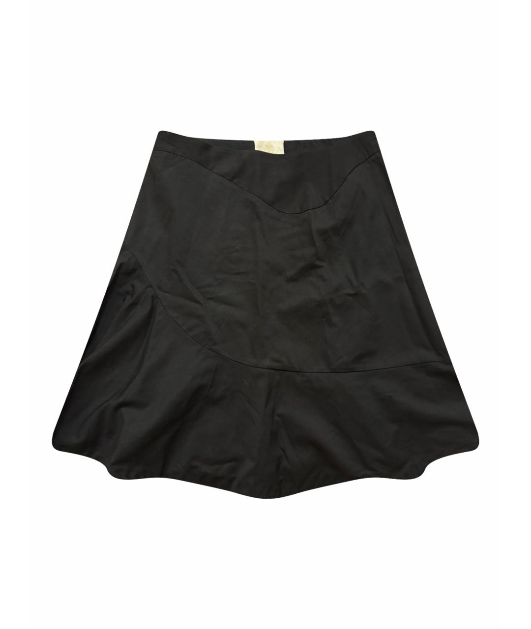 VIVIENNE WESTWOOD Черная хлопковая юбка миди, фото 1