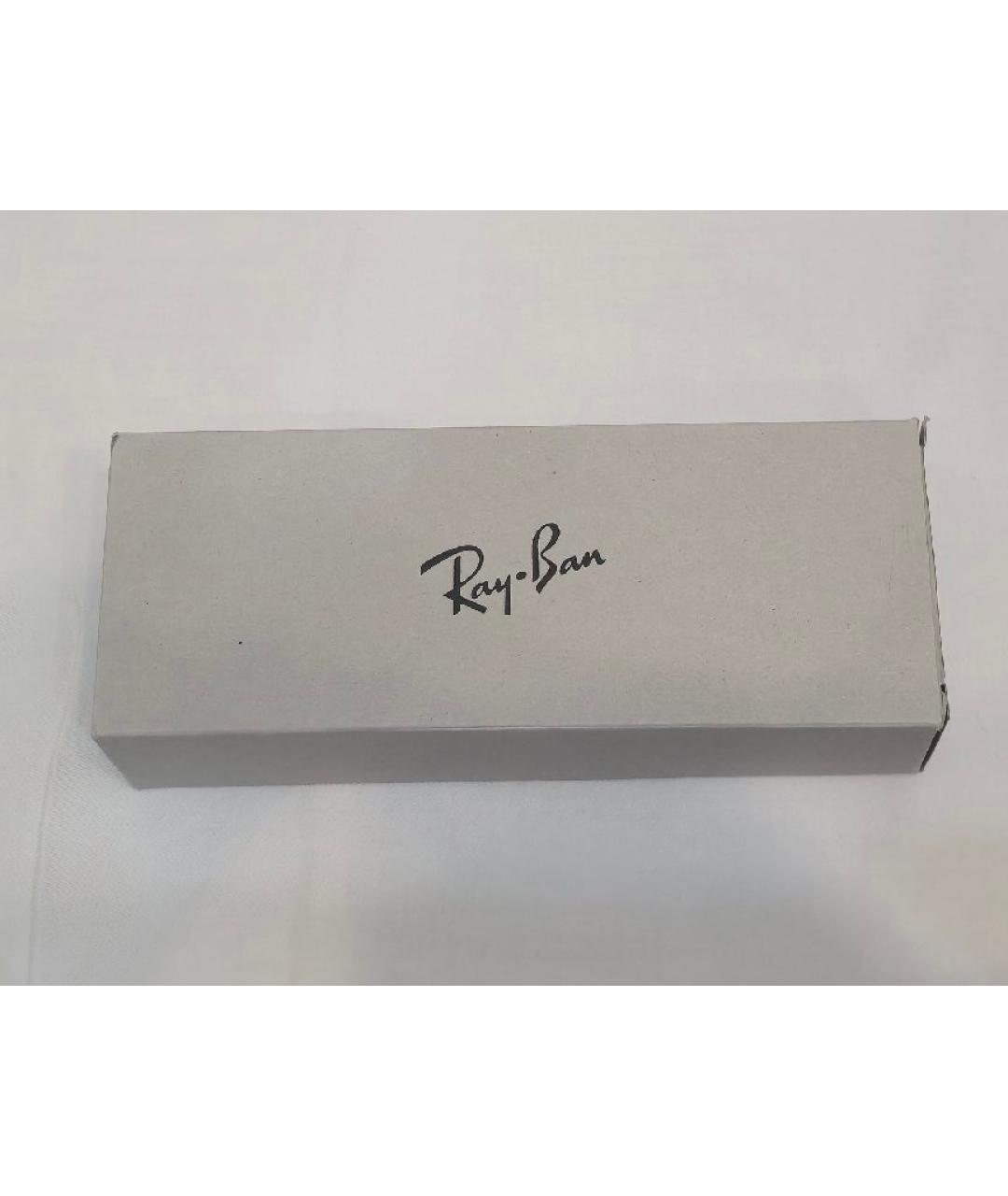 RAY BAN Коричневые пластиковые солнцезащитные очки, фото 4