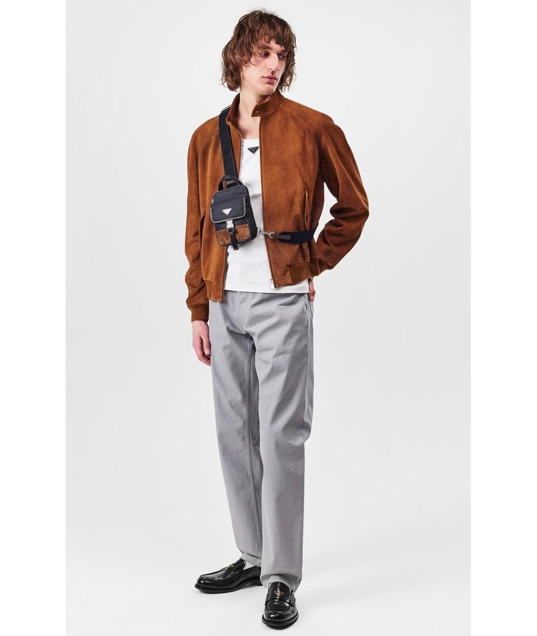 PRADA Темно-синяя тканевая сумка на плечо, фото 6