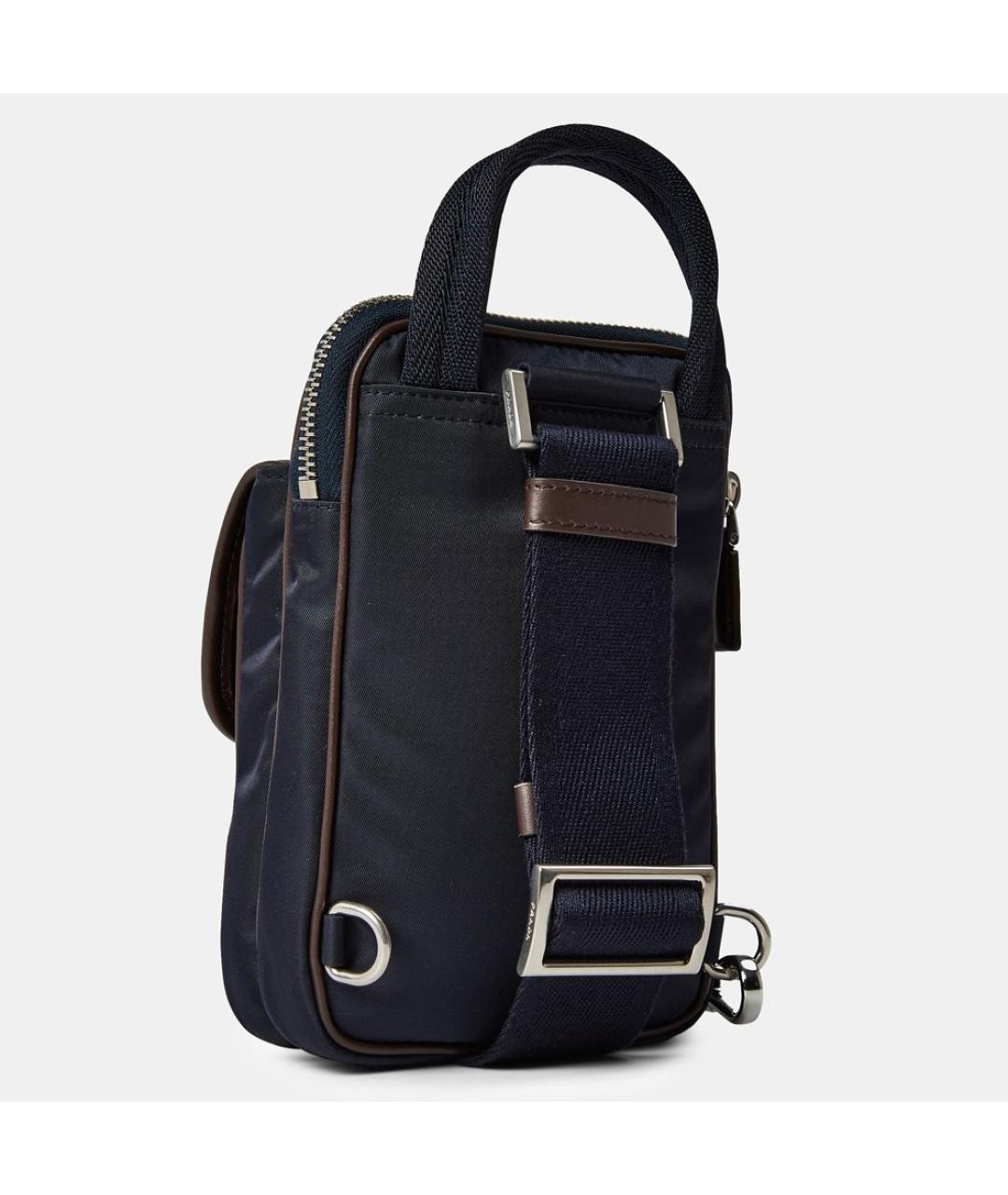 PRADA Темно-синяя тканевая сумка на плечо, фото 4