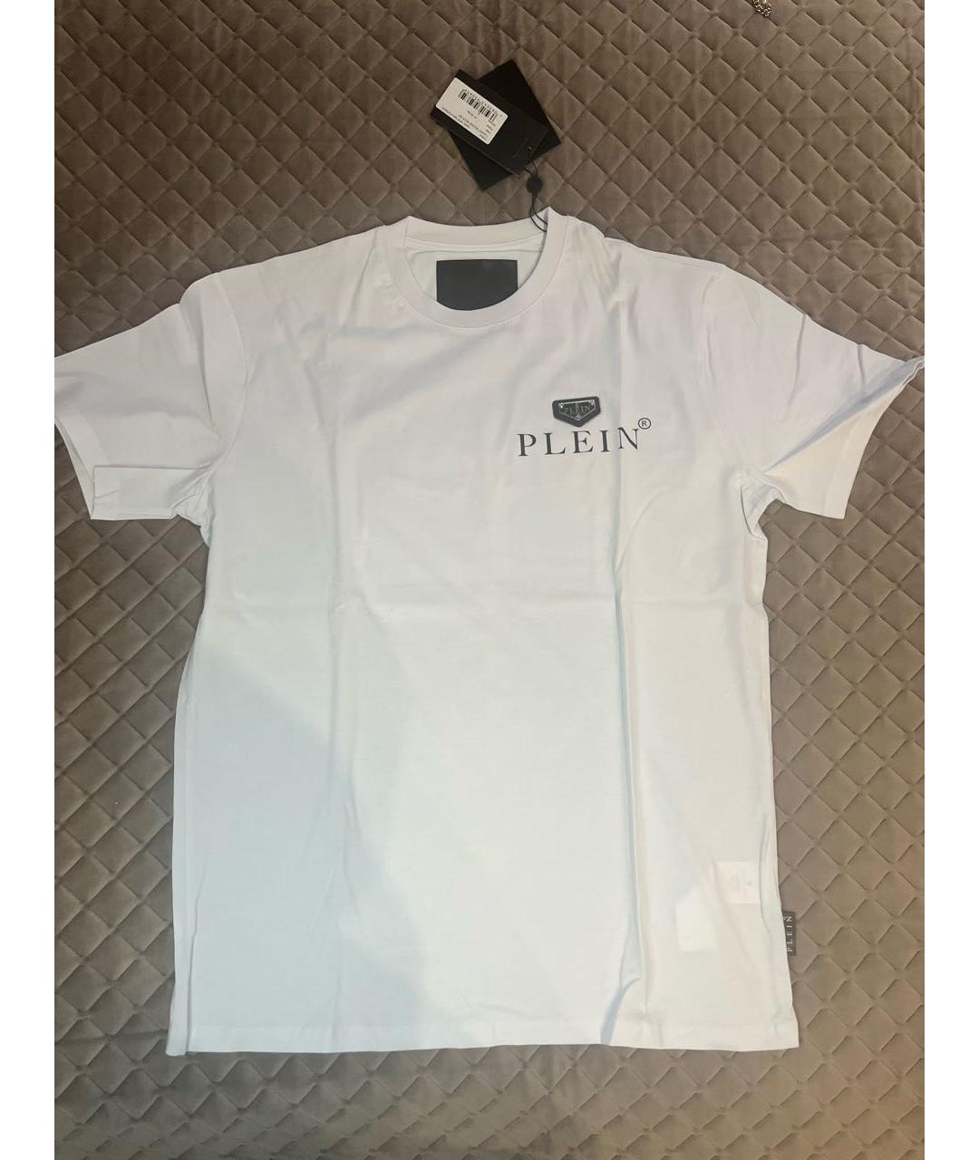 PHILIPP PLEIN Белая хлопковая футболка, фото 7