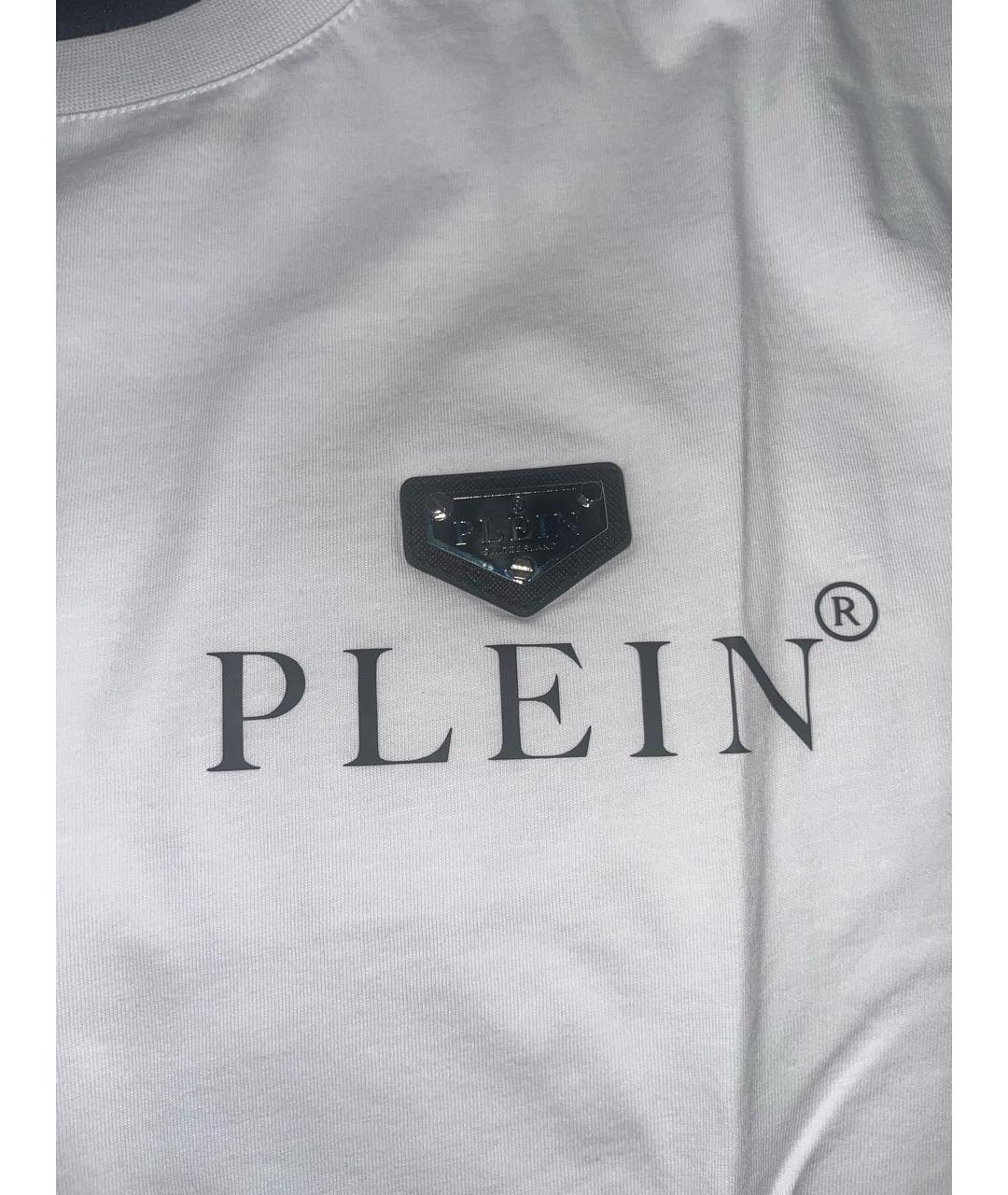 PHILIPP PLEIN Белая хлопковая футболка, фото 3