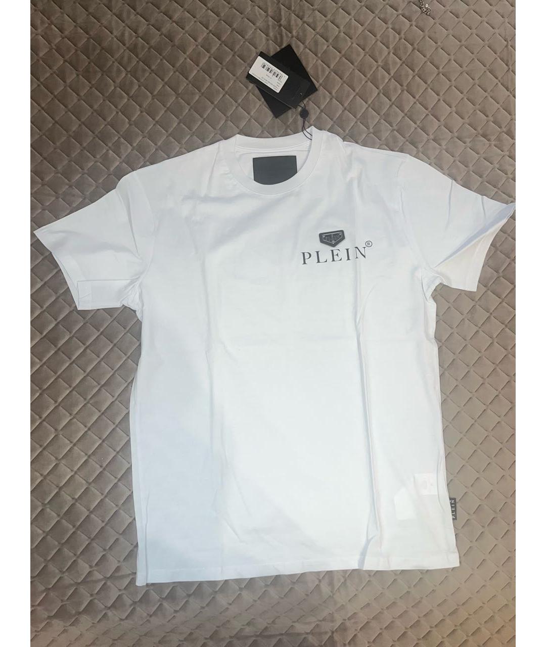 PHILIPP PLEIN Белая хлопковая футболка, фото 2