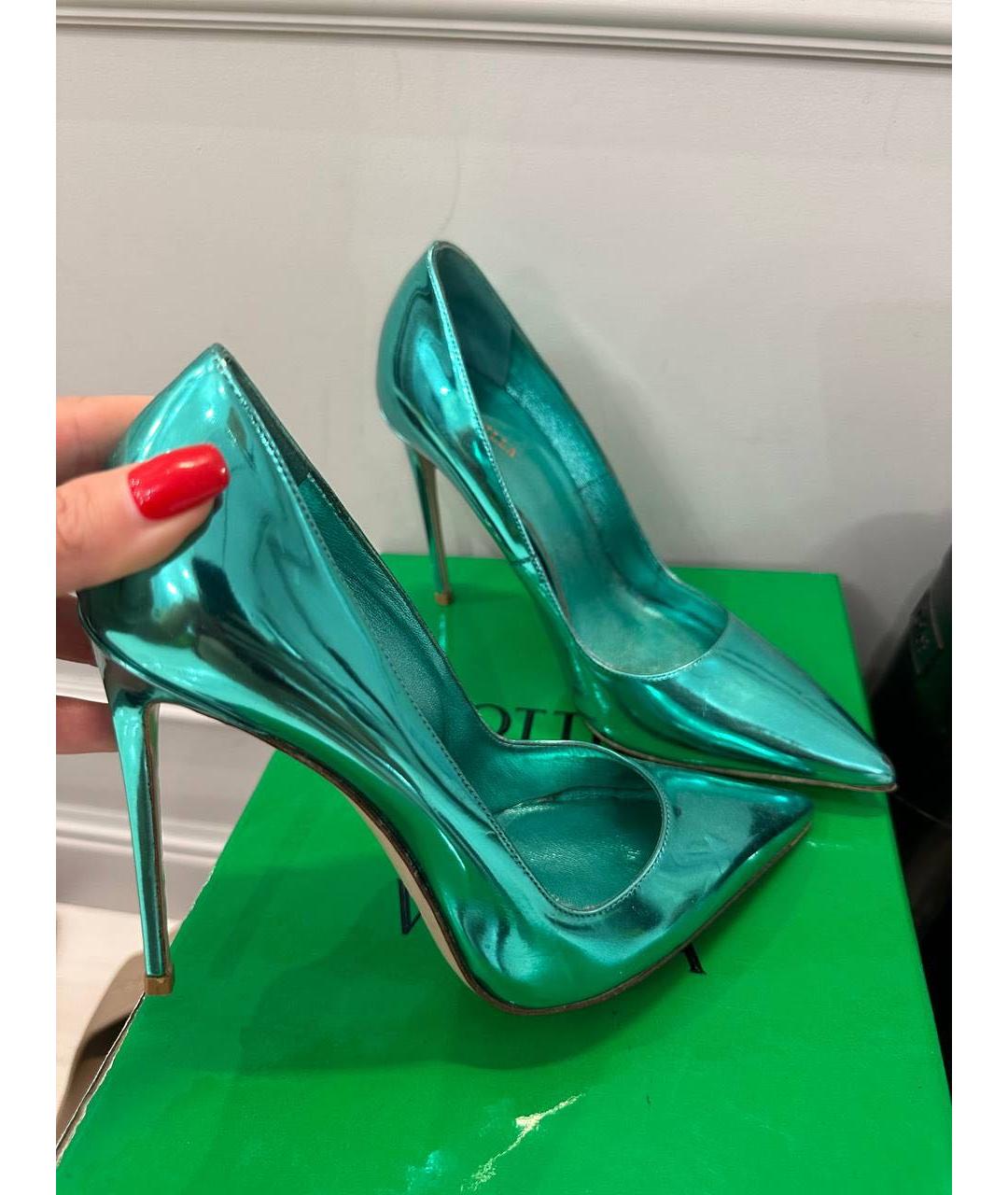 LE SILLA Бирюзовые туфли из лакированной кожи, фото 3