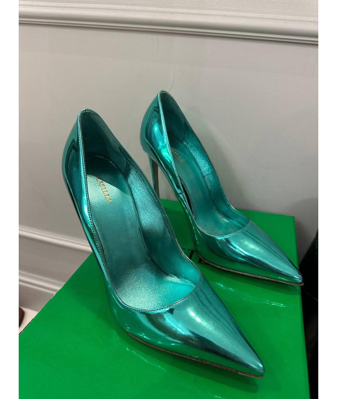 LE SILLA Бирюзовые туфли из лакированной кожи, фото 2