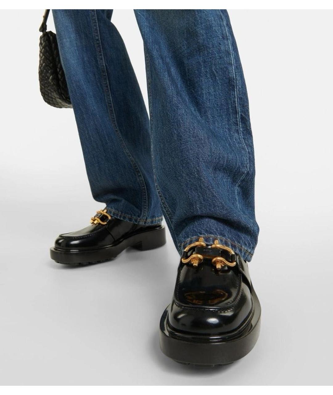 BOTTEGA VENETA Черные ботинки из лакированной кожи, фото 5