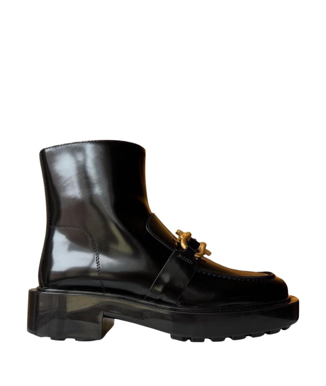BOTTEGA VENETA Черные ботинки из лакированной кожи, фото 1