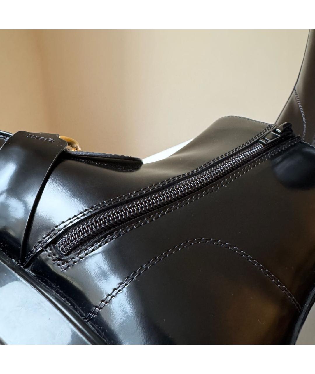 BOTTEGA VENETA Черные ботинки из лакированной кожи, фото 7