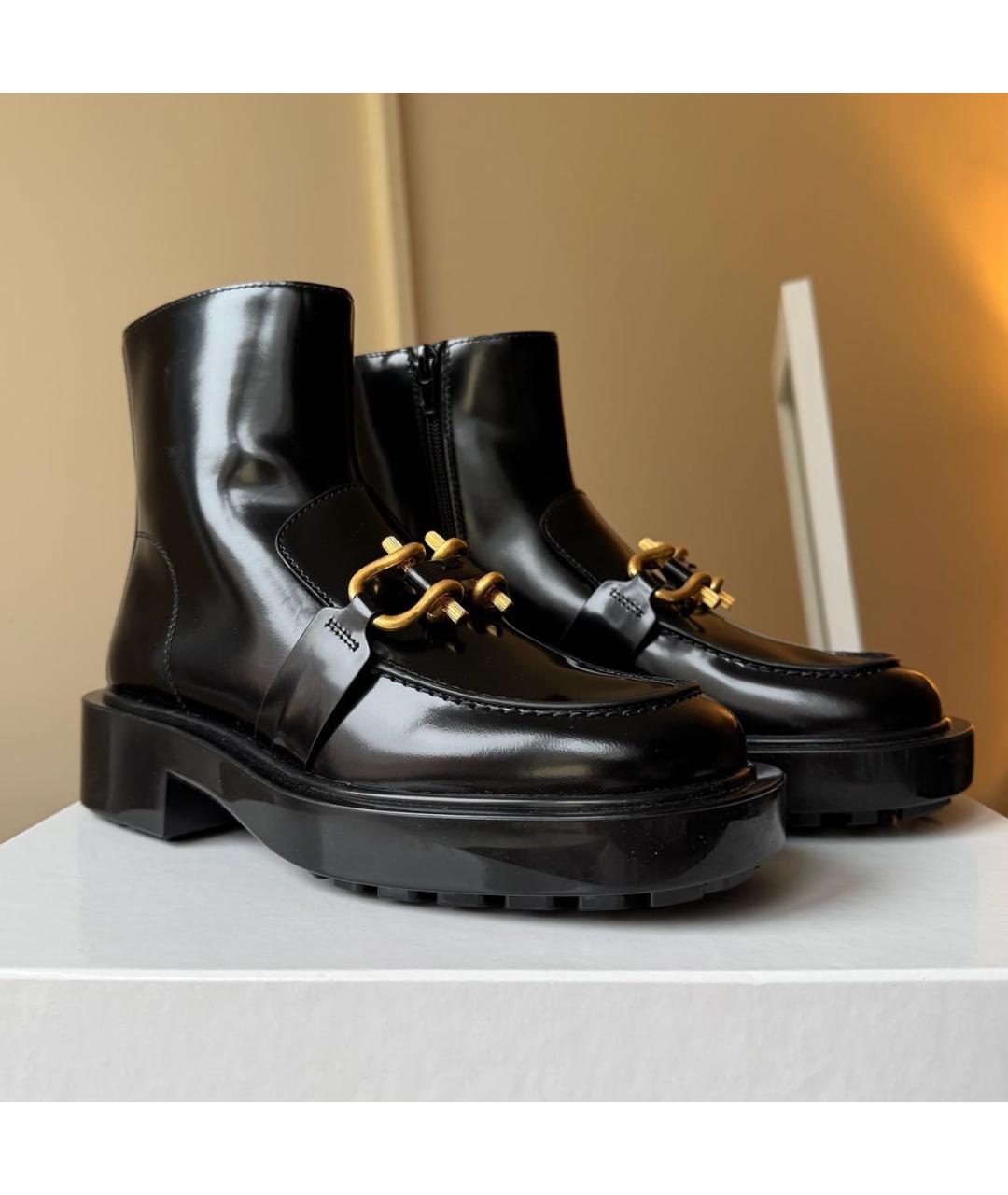 BOTTEGA VENETA Черные ботинки из лакированной кожи, фото 2