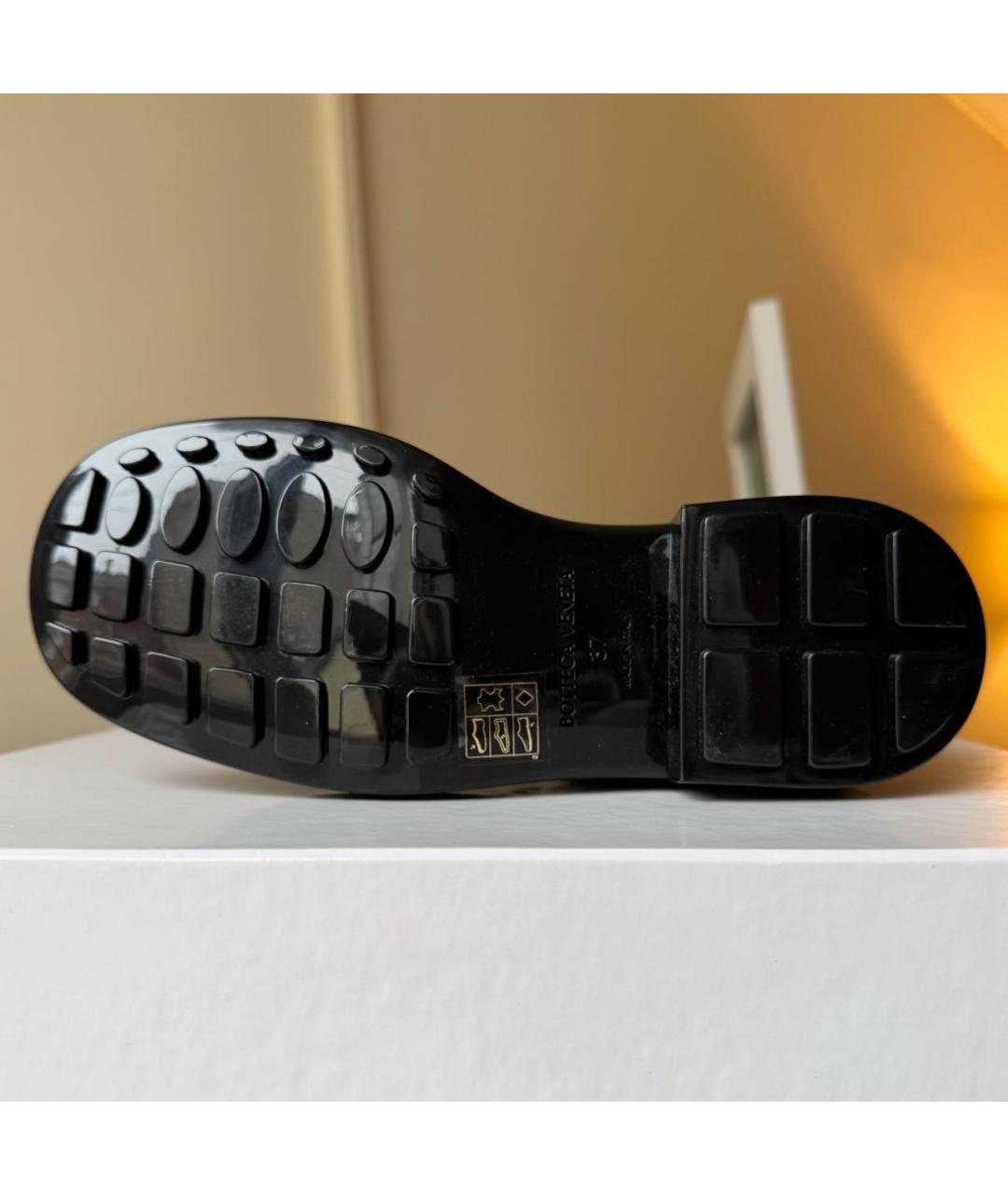 BOTTEGA VENETA Черные ботинки из лакированной кожи, фото 8