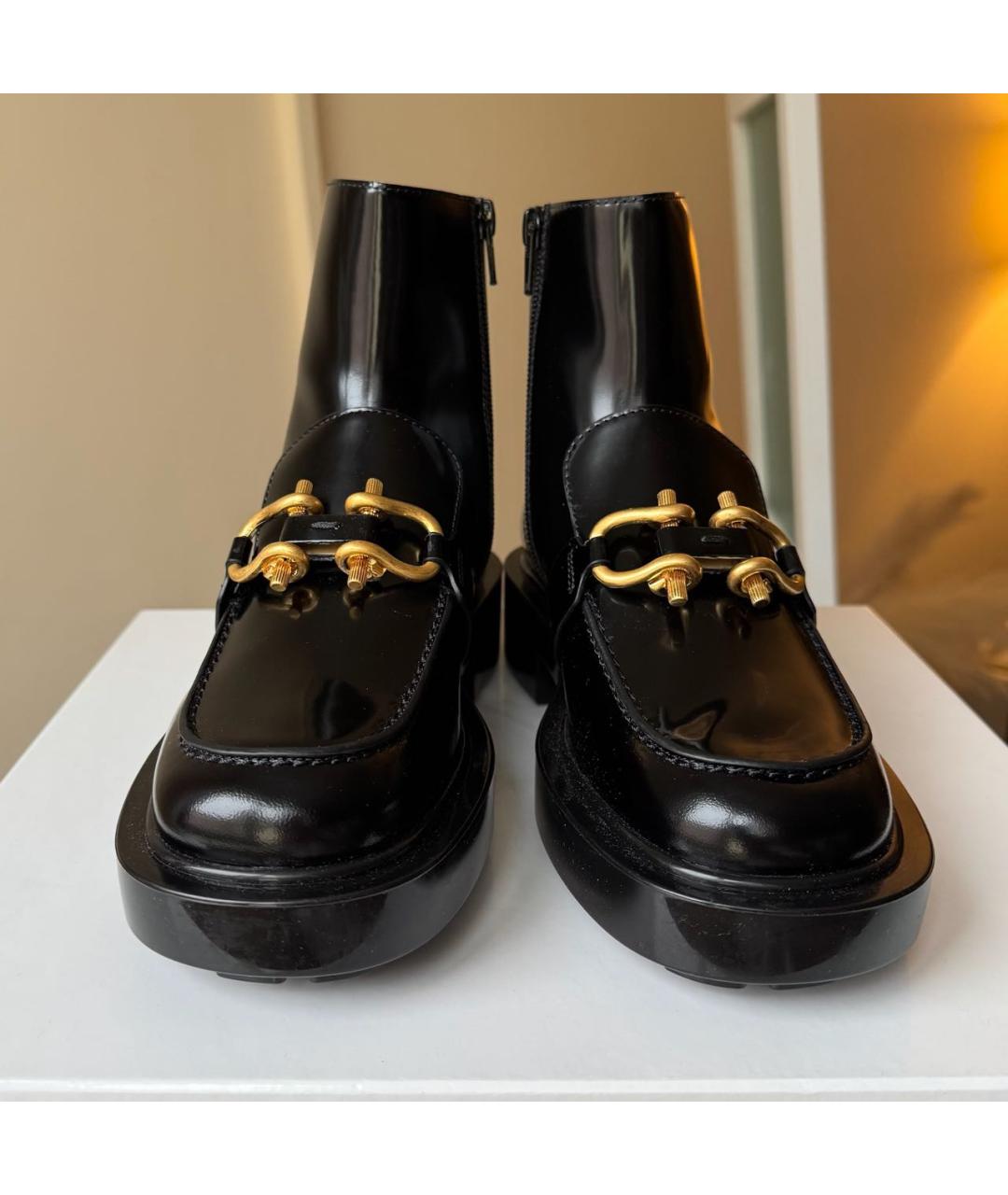 BOTTEGA VENETA Черные ботинки из лакированной кожи, фото 3