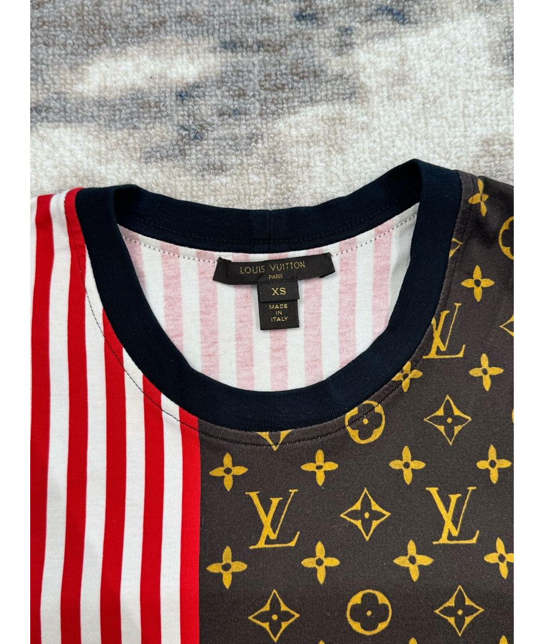 LOUIS VUITTON Мульти хлопковая футболка, фото 5