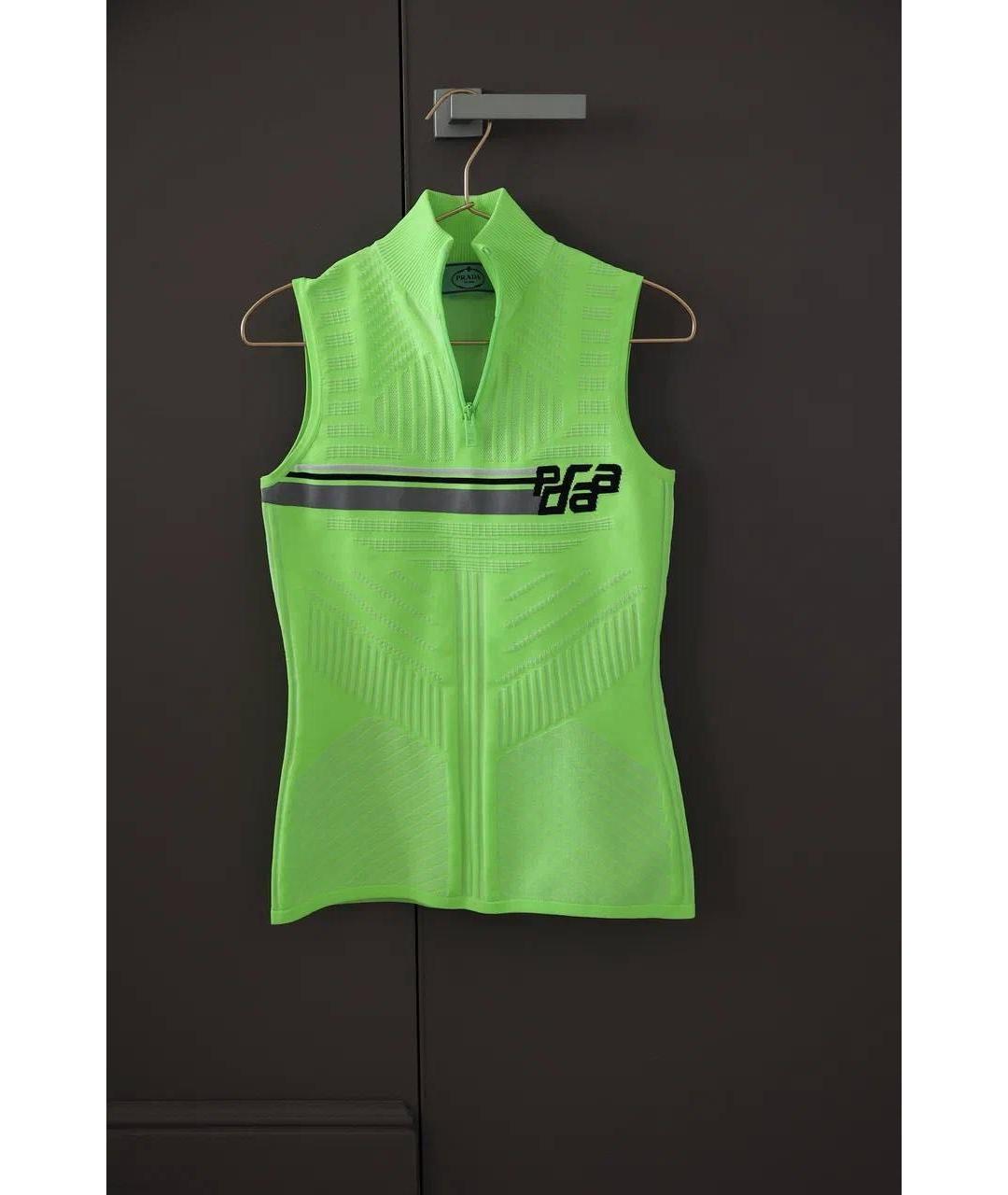 PRADA Салатовая майка, фото 3