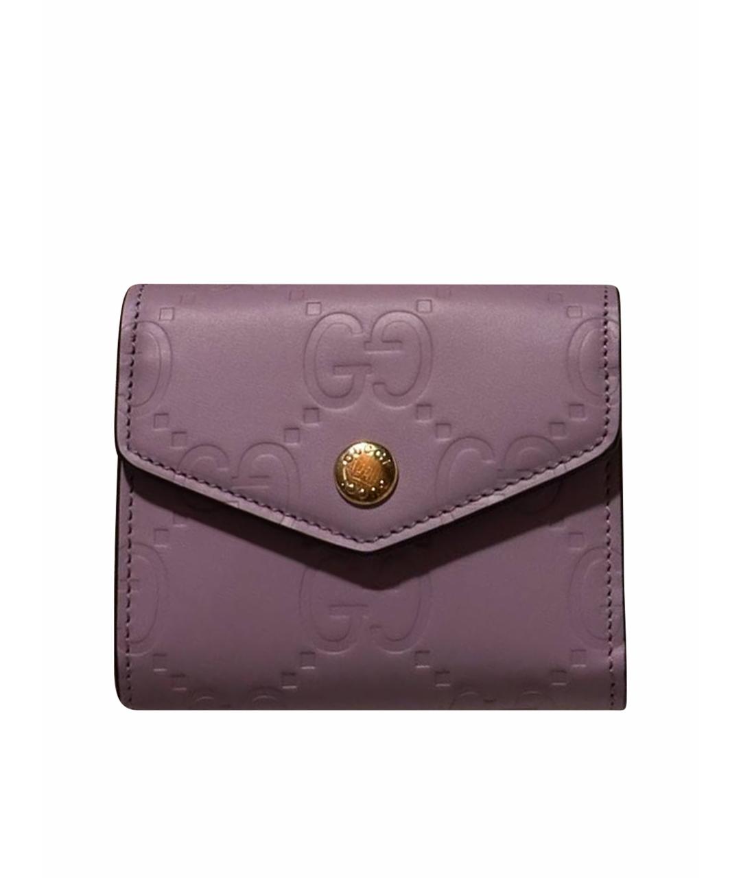 GUCCI Фиолетовый кожаный кошелек, фото 1