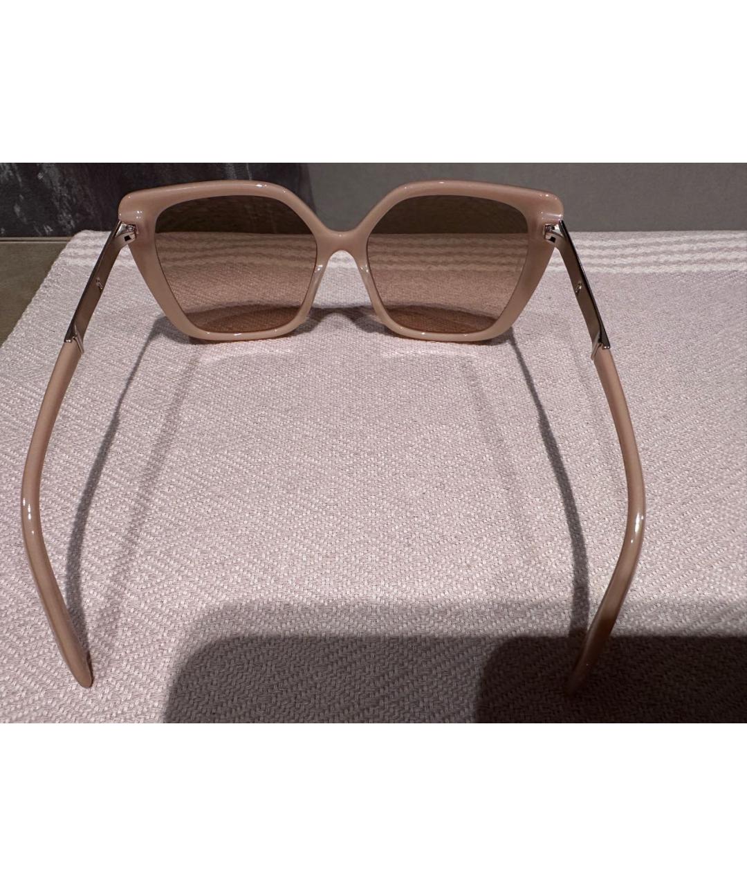 TIFFANY&CO Бежевые пластиковые солнцезащитные очки, фото 3