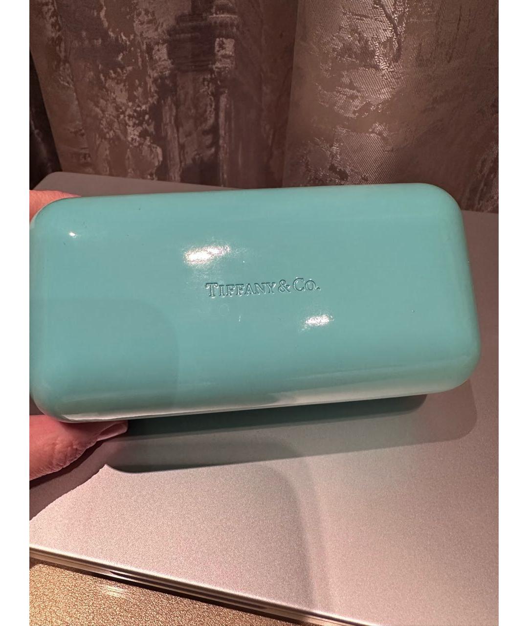 TIFFANY&CO Бежевые пластиковые солнцезащитные очки, фото 5