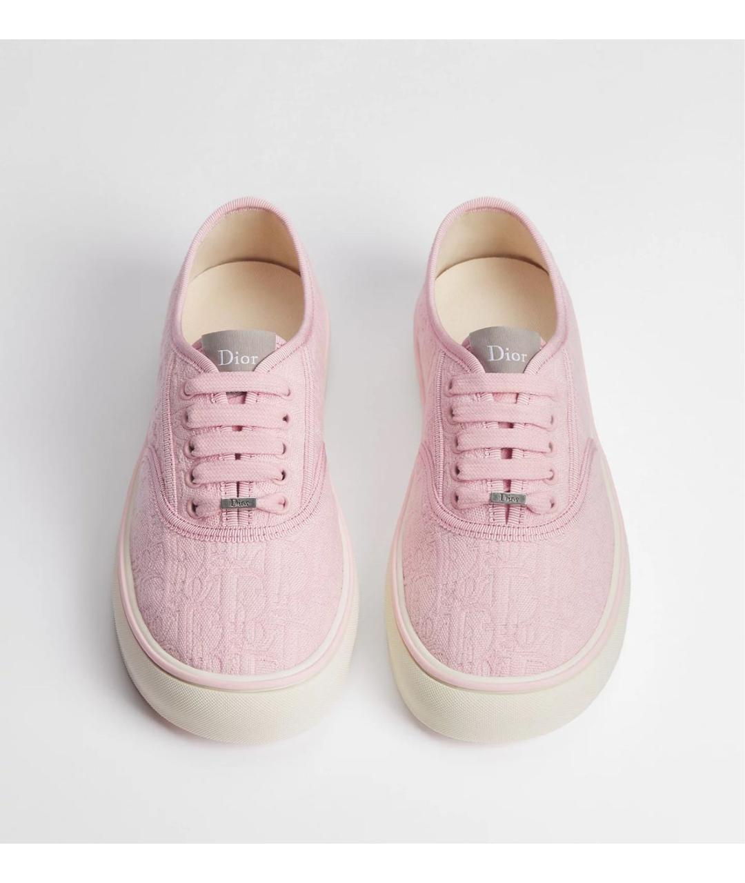 CHRISTIAN DIOR Розовые текстильные кеды, фото 2
