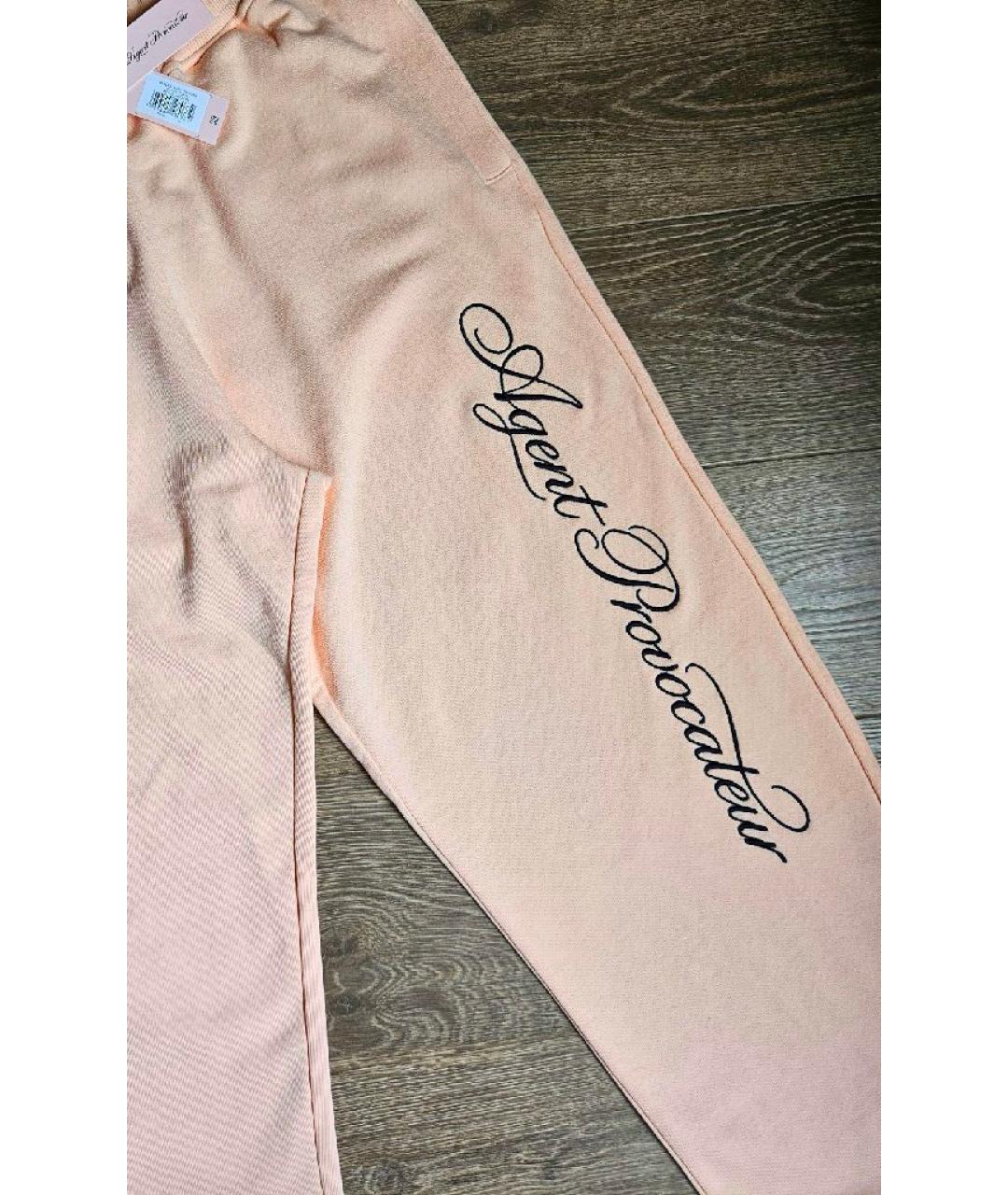 AGENT PROVOCATEUR Коралловые хлопковые спортивные брюки и шорты, фото 7