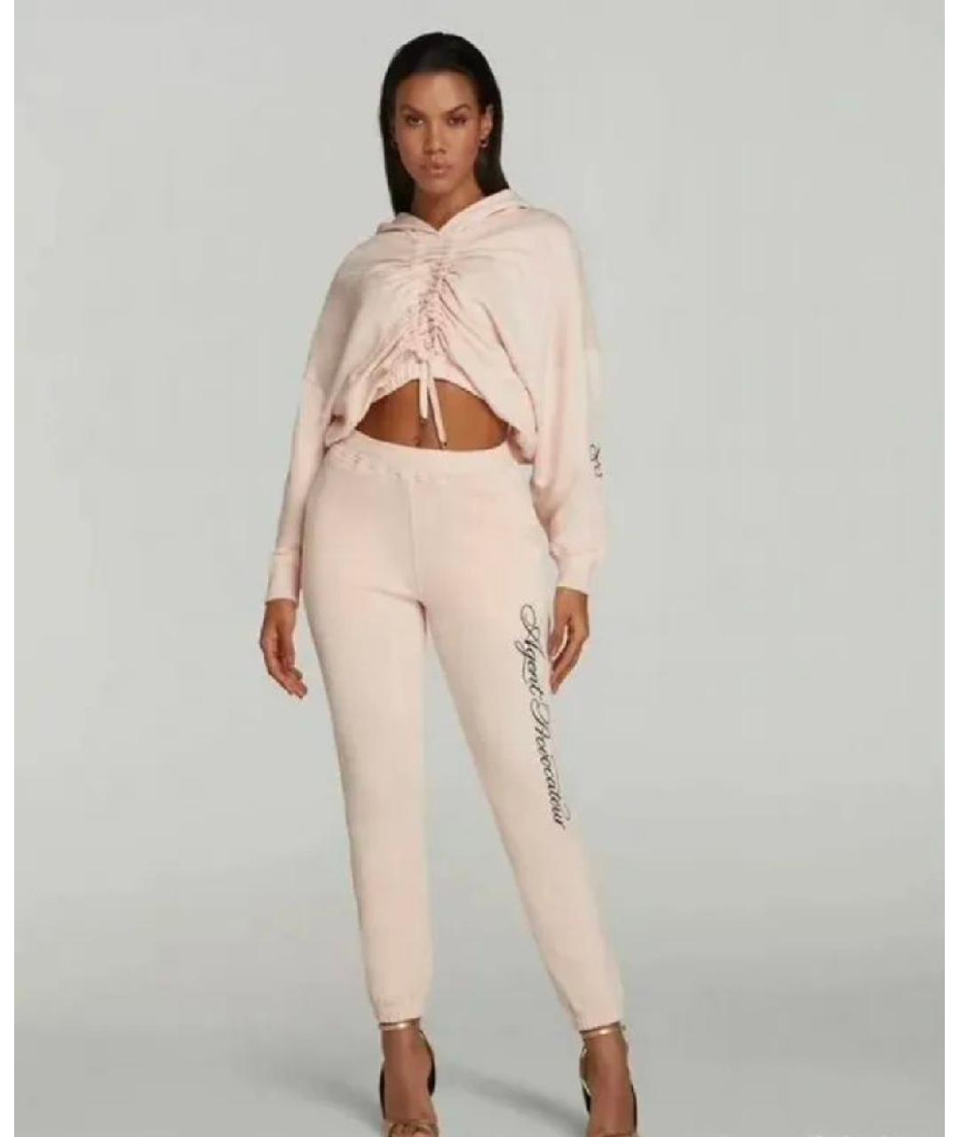 AGENT PROVOCATEUR Коралловые хлопковые спортивные брюки и шорты, фото 4