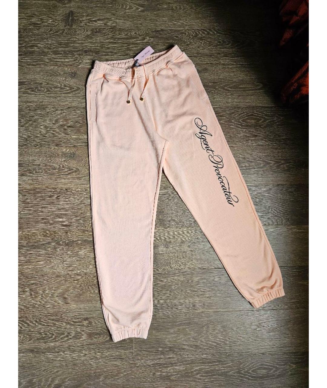 AGENT PROVOCATEUR Коралловые хлопковые спортивные брюки и шорты, фото 2