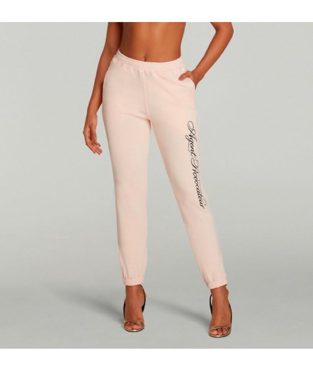 AGENT PROVOCATEUR Коралловые хлопковые спортивные брюки и шорты, фото 5