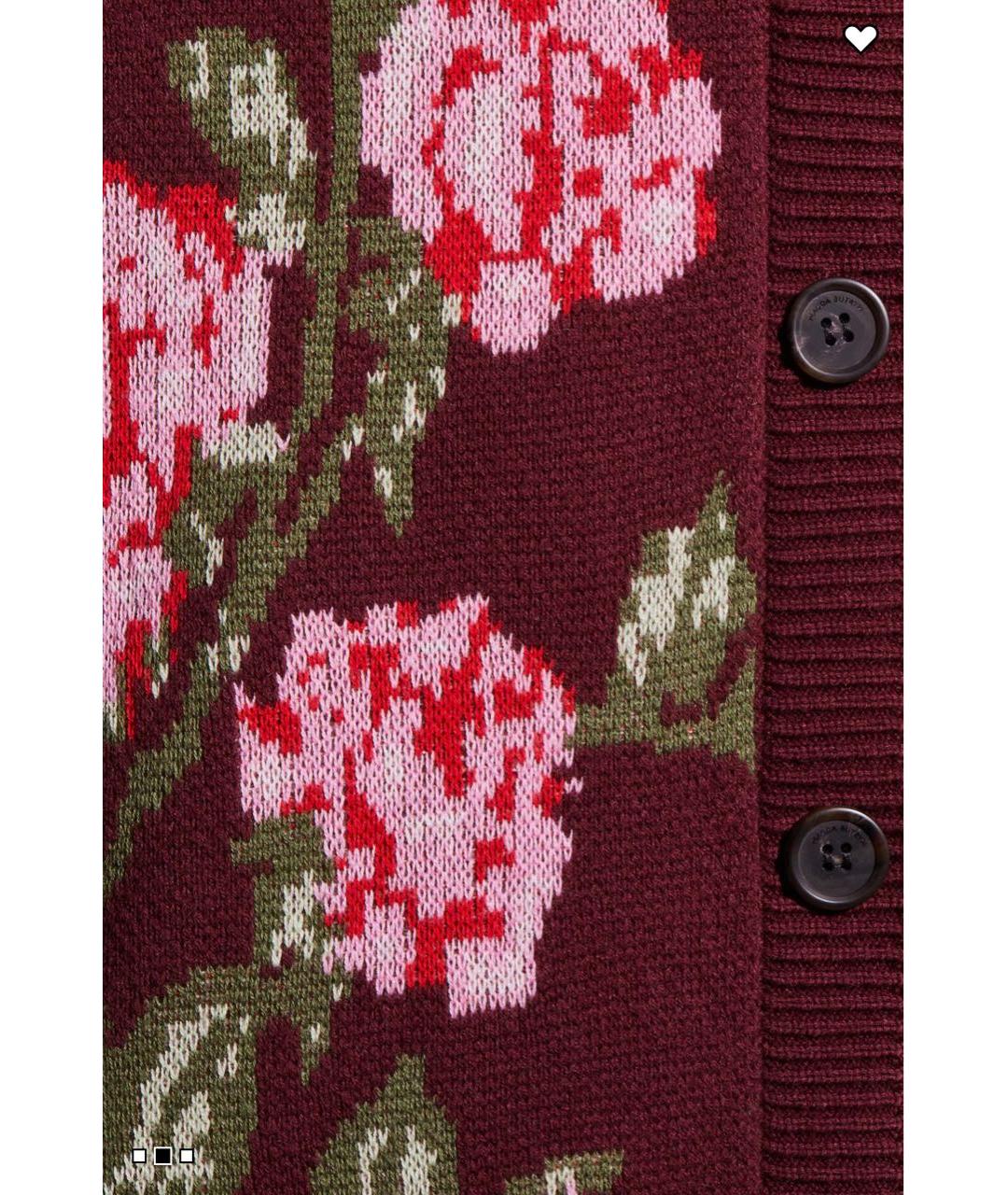 MAGDA BUTRYM Бордовый шерстяной кардиган, фото 2