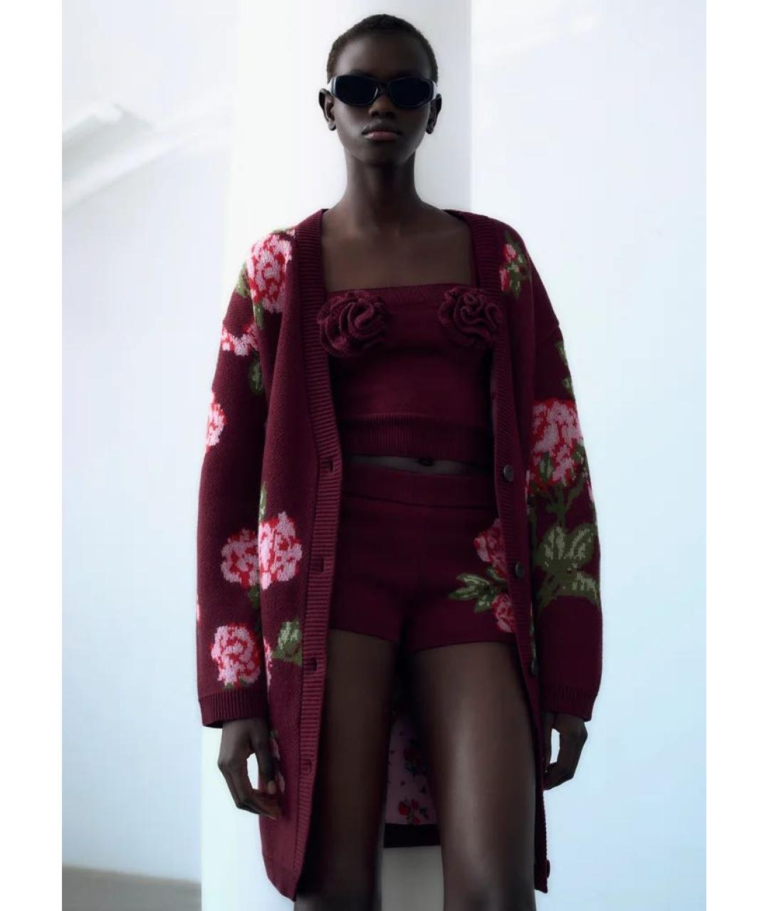 MAGDA BUTRYM Бордовый шерстяной кардиган, фото 4