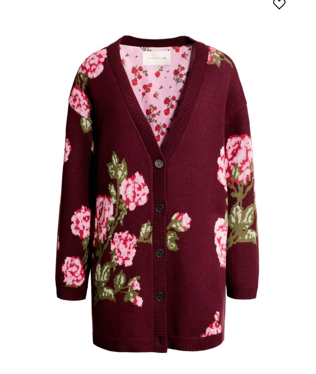 MAGDA BUTRYM Бордовый шерстяной кардиган, фото 7