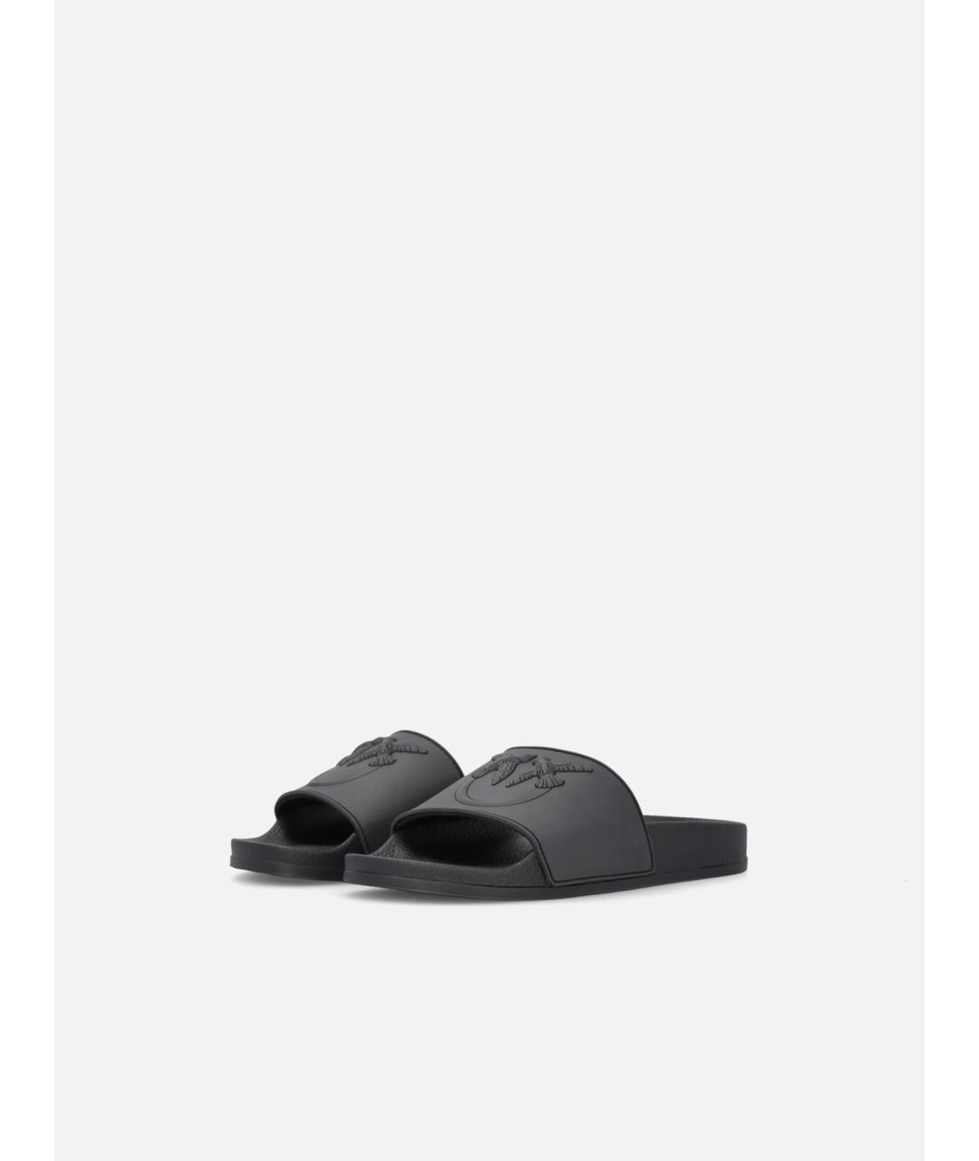 PINKO Черные резиновые шлепанцы, фото 6