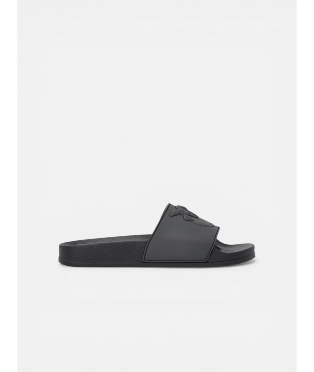 PINKO Черные резиновые шлепанцы, фото 10