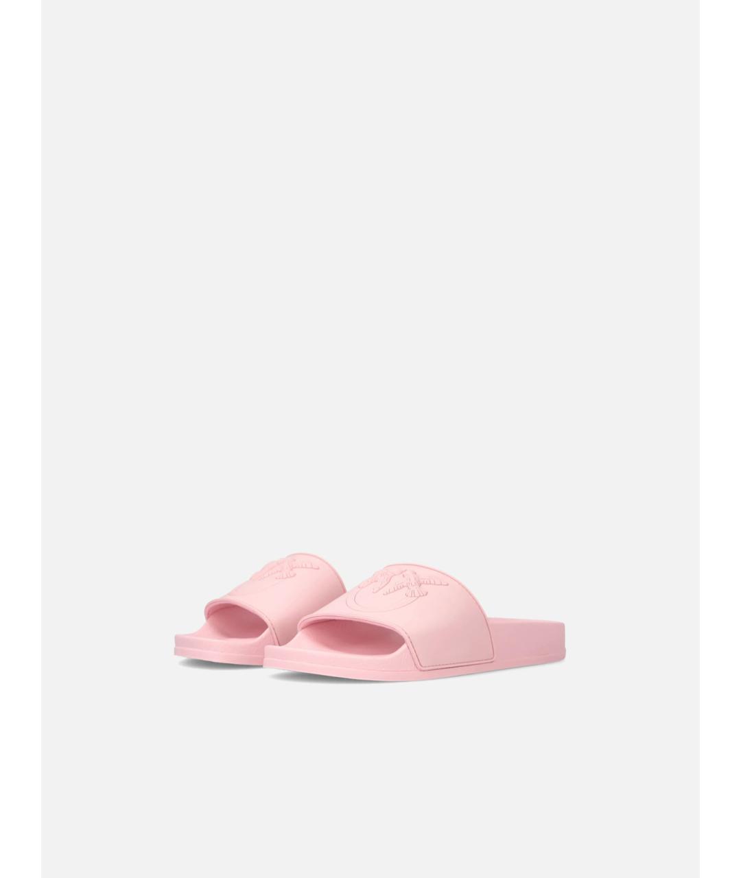 PINKO Розовые резиновые шлепанцы, фото 6