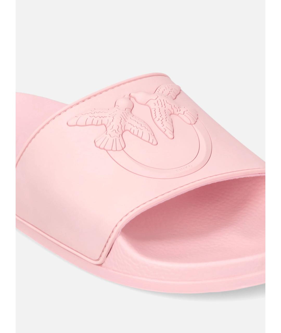 PINKO Розовые резиновые шлепанцы, фото 4