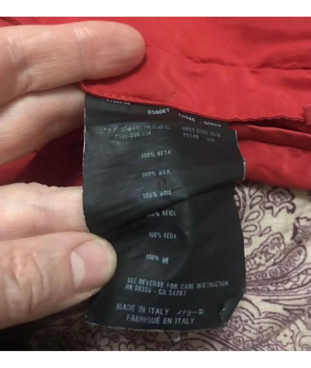 PRADA Красные шелковые шорты, фото 6