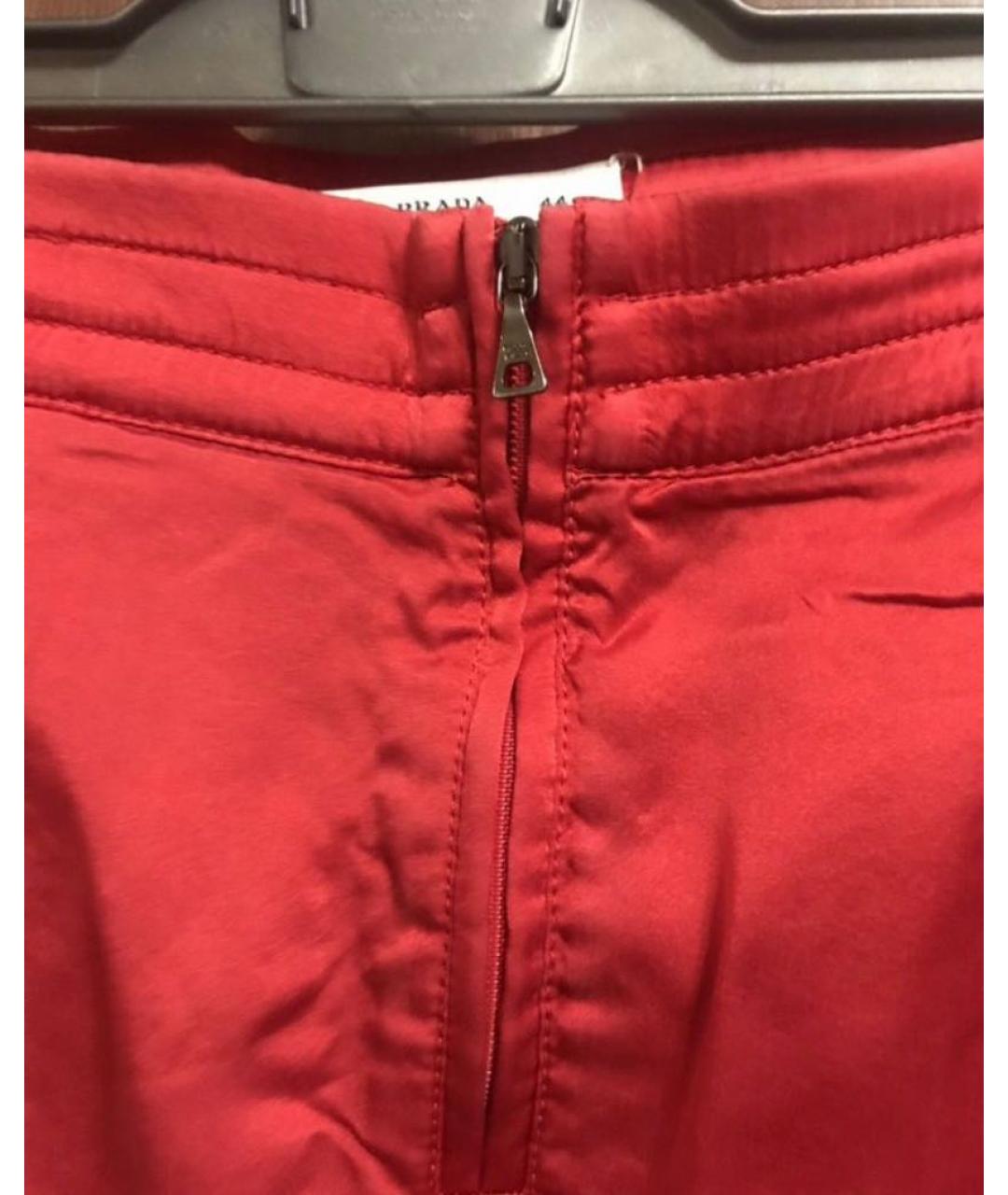 PRADA Красные шелковые шорты, фото 2