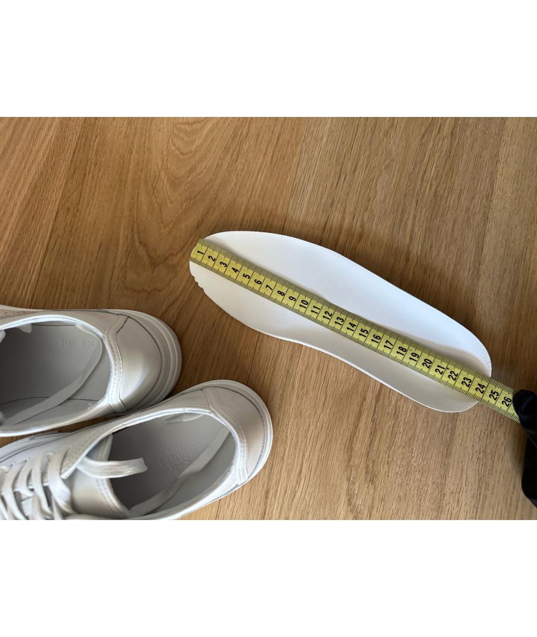 HERMES Белые кожаные кеды, фото 6