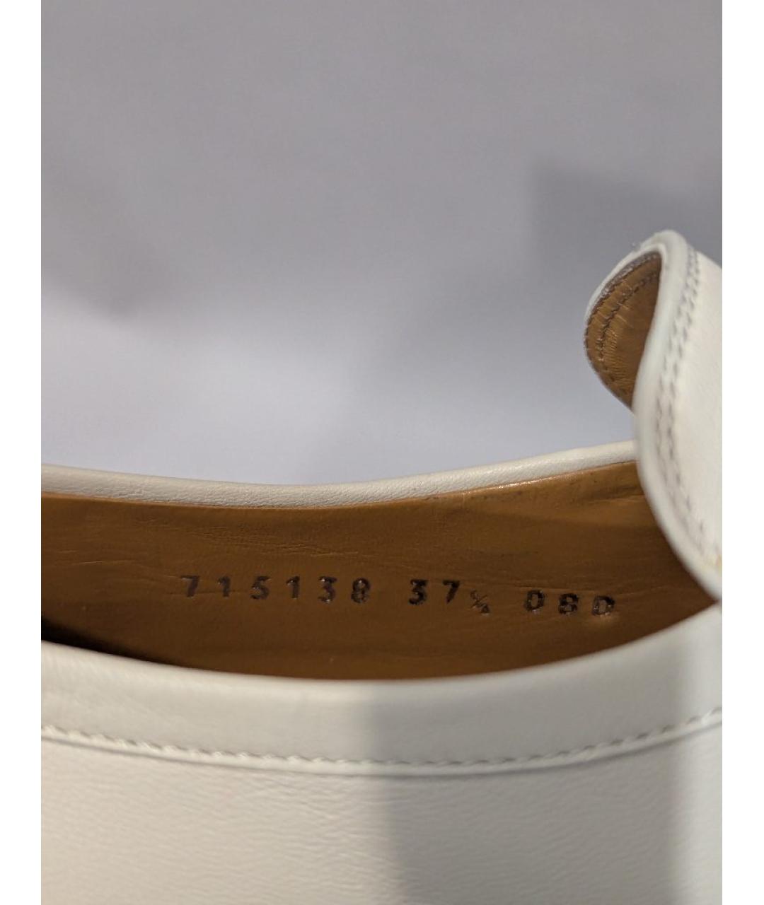 GUCCI Белые кожаные лоферы, фото 7