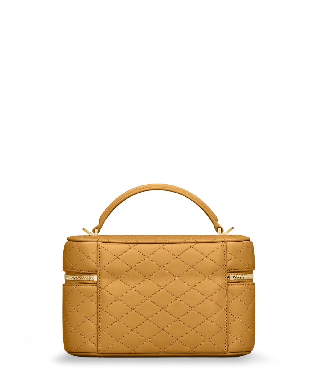 SAINT LAURENT Горчичная кожаная сумка через плечо, фото 2