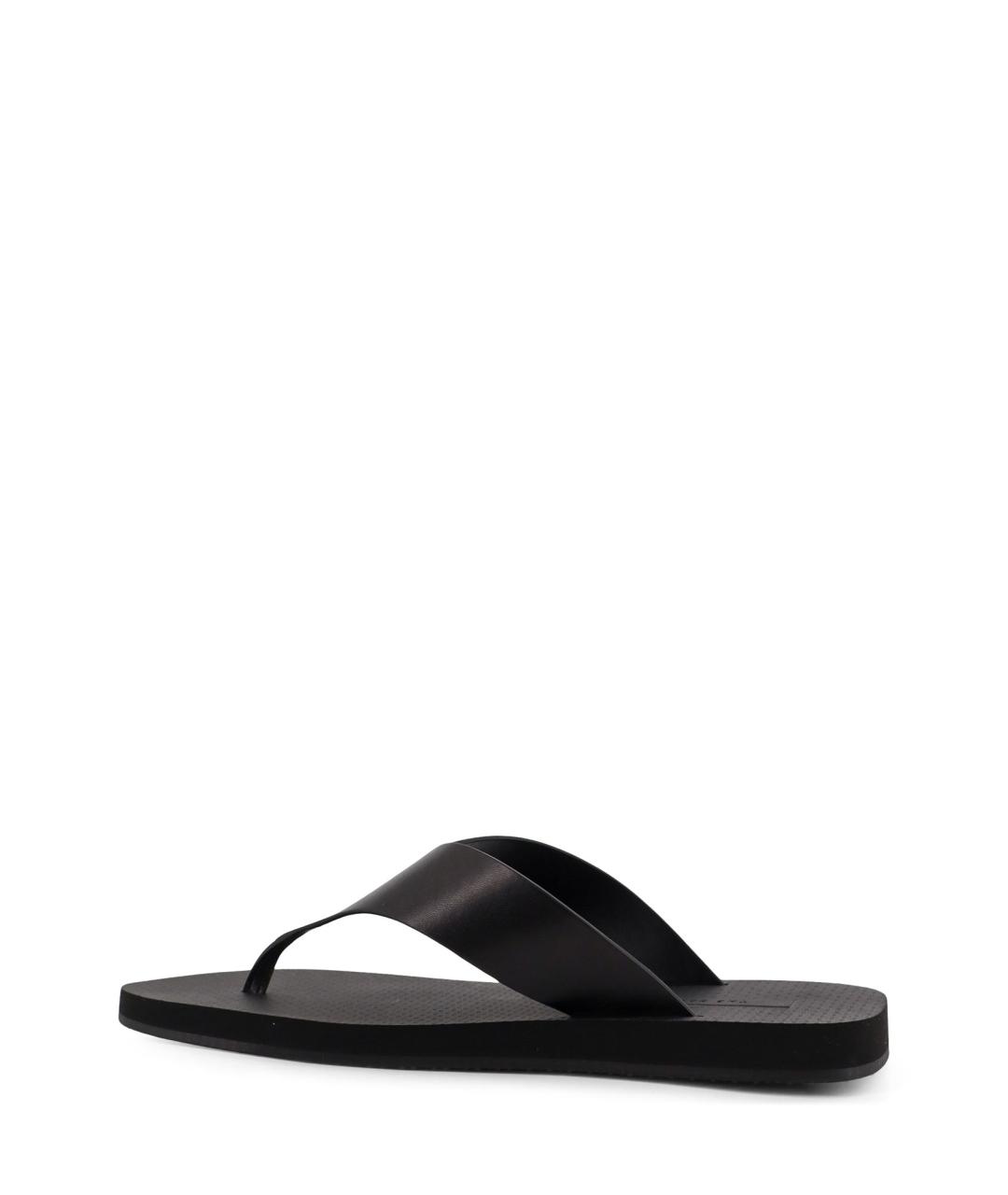 THE ROW Черные кожаные шлепанцы, фото 5