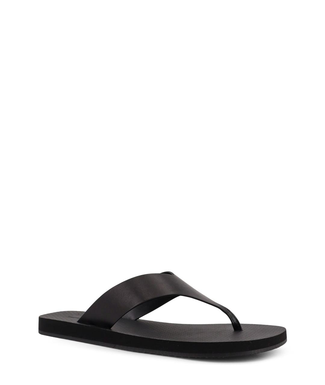 THE ROW Черные кожаные шлепанцы, фото 3