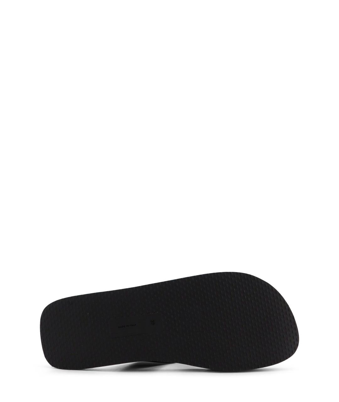 THE ROW Черные кожаные шлепанцы, фото 1