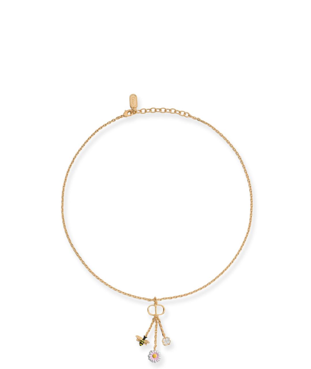 CHRISTIAN DIOR Золотое латунное колье, фото 3